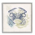 thumbnail image 5 of Stupell Industries Ocean Crab Detailed Botanical Overlay Rustic Design Graphic Art Gray Framed Art Print Wall Art, Design by Victoria Barnes, 5 of 5