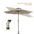 thumbnail image 5 of ACEGOSES LED Outdoor Patio 9′ Circle Deck Market Umbrella, Solar Lights Table Umbrellas With Non-Fading solution-dyed Canopy Cedar brown, 5 of 8
