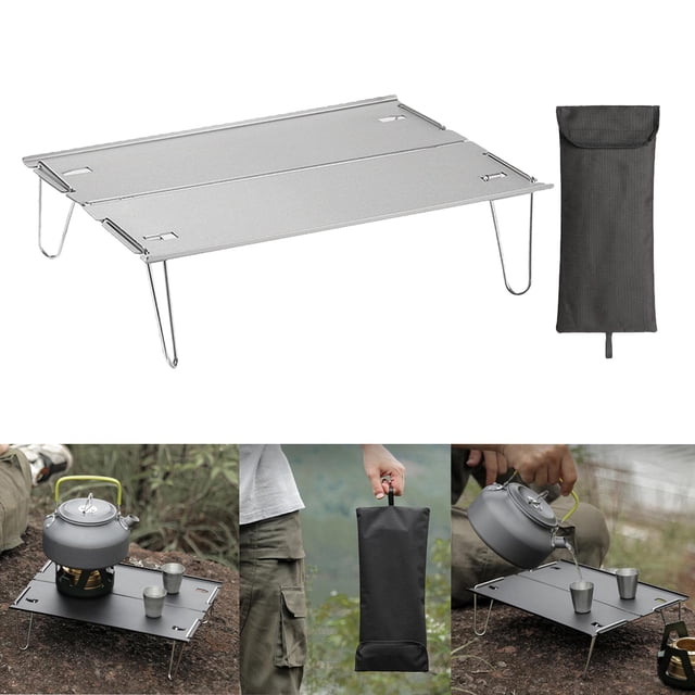 de camping plegable de , ligera, , para jardín, para interior y exterior, cocina, , catering, buffet y jardín Plata DYNWAVEMX Utensilios de cocina plegables al aire libre