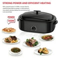 thumbnail image 3 of 16 Qt Electric Roaster Oven for Turkey, 1450 Watts Roasters with Advanced Temperature Control (150-450°F), Self-Basting Lid, and Stainless Steel Rack for Easy Cooking and Serving, 3 of 9
