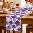 thumbnail image 5 of Purple Geometric Moroccan Table Runner 36 Inches, Abstract Art Purple Ombre Modern Bed Runner Dresser Scarves Tabletop for Indoor Outdoor Parties/Ceremony/Banquet, 13"x 36", 5 of 8