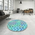 thumbnail image 4 of Ahgly Company Machine Washable Indoor Rectangle Transitional Glacial Blue Ice Blue Area Rugs, 7' x 9', 4 of 7