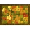 thumbnail image 1 of Ahgly Company Machine Washable Indoor Rectangle Abstract Yellow Contemporary Area Rugs, 2' x 3', 1 of 4