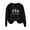 Black, variant on WREESH Womens Fashion Christmas Sweatshirt Casual Crewneck Sweatshirt Print Pullover Loose Fit Long Sleeve Tops Christmas Top Loose Fitting Sweater Green