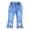 Light Blue G, variant on WRKEKC Jeans for Girls Pearl Flare Slim Denim Pants Girls Spring Casual Elastic Waist Long Pants for Girls 4-12 Years