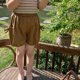 thumbnail image 4 of Odeerbi 1-9 Años Niñas de Verano de Carga Pantalones Cortos Lindos de Lino de Algodón Casual Transpirable de Color Sólido Cortos Lindos de Ocio, 4 of 7
