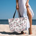 thumbnail image 6 of Fuzoiu Rose Flowers Print Waterproof Beach Tote Bag for Women Girls with Zipper,Sandproof Pool Swim Bag,Large Capacity Beach Travel Bag for Pool Swim Travel Everyday, 6 of 7