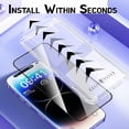 thumbnail image 4 of 2 Pack Privacy Screen Protector for iPhone 17 / iPhone 16 Pro, Shatterproof Tempered Glass Film 6.3"[With Easy Installation Frame], 4 of 8