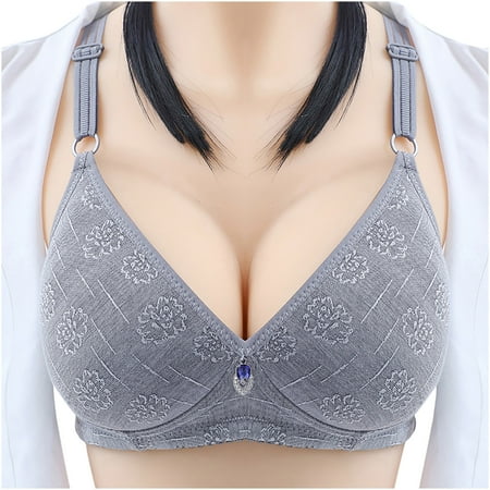 

Dadaria Womens Bras Women Bra Wire Free Underwear One-Piece Bra Everyday Underwear Gray 40 Women