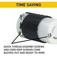 thumbnail image 2 of Legrand-Pass & Seymour L620P Turn Lock 20A Armor Locking Device Plug, Black Back, White Front, 2 of 7