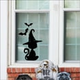 thumbnail image 4 of Halloween Black Cat with Witch Hat Vinyl Lettering wall decal (20"H x 12.5"L Black), 4 of 4