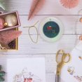 thumbnail image 6 of 3drose, I Love My Sailor, Heart with Sailor Cap, Anchor or O, Ocean Blue, Circle Porcelain Ornament, 6 of 7