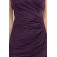 thumbnail image 4 of Auliné Collection Womens V-neck Zip Up Work Office Career Side Wrap Sheath Dress Purple 3XL, 4 of 5