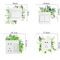 thumbnail image 3 of Nordic Style Bedroom Ornament Tropical Palm Greenery Leaves Rose Peony Wall Decals Flower Switch Stickers TYPE 8, 3 of 8