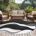 thumbnail image 4 of Round Rugs 7Ft, Black Grey Ombre Round Area Rug Washable Indoor Throw Carpet, Abstract Moire Art Modern Geometric Large Non Slip Circle Rug for Dining Room Playroom Home Decor Aesthetic, 4 of 8