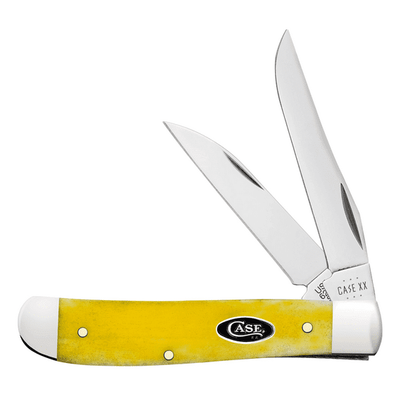 Case XX Knives Mini Trapper Yellow Bone Stainless Steel Pocket Knife