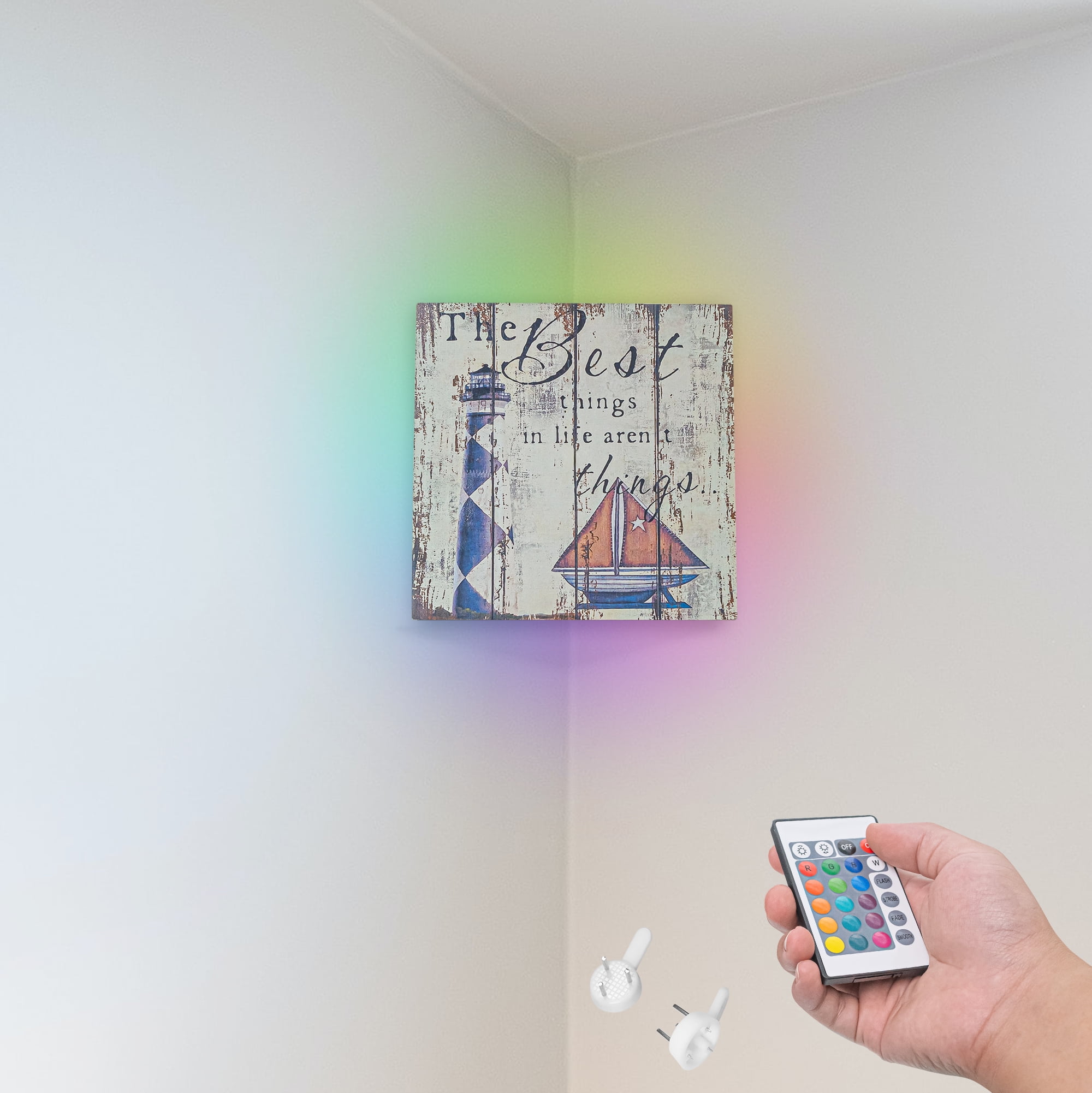 Kiven Battery Operated Wall Lamp with Remote Control,Cordless Wall