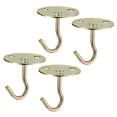 thumbnail image 1 of Uxcell Ceiling Hooks, 2.95 Inch Dia Round Base Screw Top Mount Overhead Hooks, 4 Pack, 1 of 6