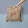 thumbnail image 2 of Carolines Treasures BB1056-BL-BN-PW1414 Beetle Burlap and Brown   Canvas Fabric Decorative Pillow BB1056 14Hx14W, 2 of 4