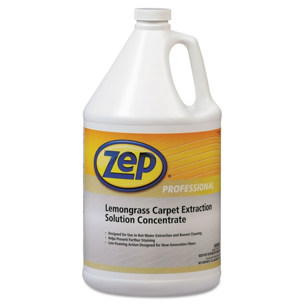 Zep Lemongrass Carpet Extraction Low Foaming Solution Concentrate 128