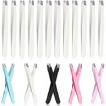 thumbnail image 1 of Glarks 12 Pcs Pinces à Sourcils Blanches en Acier Inoxydable, Pinces Inclinées Professionnelles pour Hommes et Femmes, 1 of 7