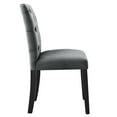 thumbnail image 4 of Modway Duchess Performance Velvet Dining Chairs - Set of 2 in Gray, 4 of 9