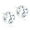 Clear, variant on Blomdahl | Nickel Free | Medical Plastic 8mm Crystal Stud Earrings | Best Choice For Sensitive Ears
