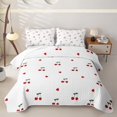 thumbnail image 2 of Erosebridal Minimalist Cherry Heart Twin Quilt Set,Cute Fruit Dot Twin Coverlet Set For Girls,2pcs, 2 of 7