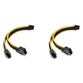 thumbnail image 1 of 2X 18AWG 8Pin to Dual 8Pin(6+2) Power Cable GPU Power Cable for K80 M40 M60 P40 P100 ,20CM, 1 of 8