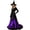 Purple, variant on Witch Dress For Women Long Sleeve V Neck Slim Fit Halloween Dresses Medieval Renaissance Gothic Vampire Costumes