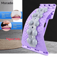 thumbnail image 2 of Camilla de espalda ajustable: soporte lumbar de tres etapas para la columna vertebral, descompresión de la columna vertebral y masajeador de espalda para aliviar el dolor y la escoliosis-púrpura, 2 of 7