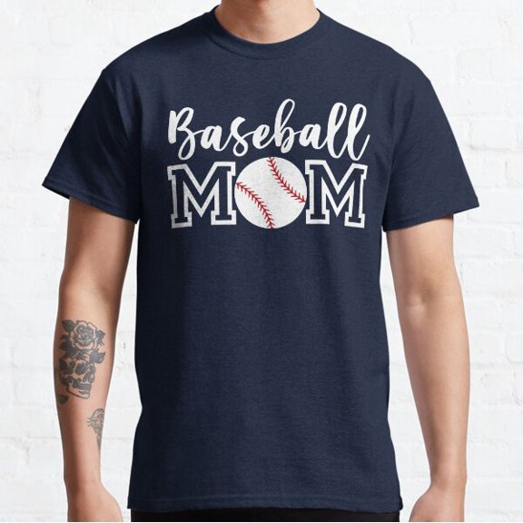 Baseball Mom Red Stitches Classic T-shirt