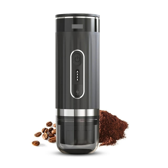 Portable Electric Espresso Coffee Machine Cordless Heating Mini Coffee Maker With 3-IN-1 Coffee Powder/N Capsule/DG Capsulee Bin , Removable Reservoir