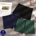 thumbnail image 2 of TrowBridge-bóxer sin costuras para mujer, lencería transpirable, cómoda, ropa interior de satén de seda, 4 piezas, 2 of 4