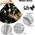 thumbnail image 7 of SCRAWLGOD Butterfly Leaf Mushroom Print Black Print Gaming Chair Cover with Armrest Cover, Washable Office Gaming Chair Cover with Armrest Cushion Breathable Protective Slipcover for Rotating Chair, 7 of 7