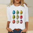 thumbnail image 4 of Outfmvch Chemises de Pâques pour Femmes, Blouses & Hauts, Hauts à Manches 3/4 pour Femmes, T-Shirts Graphiques, T-Shirt à Col Rond Imprimé Carnaval à la Mode, Chandails en Molleton à Col Rond pour Femmes Rose Vif 1 TG, 4 of 4