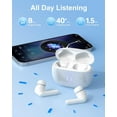 thumbnail image 5 of Wireless Earbuds Bluetooth 5.3 Headphones, Ear Buds with Deep Bass, 40H Long Playtime, Power Display, IPX7 Waterproof in Ear Earphone with Mic for Phone Tablet Sports Workout, Black, 5 of 6