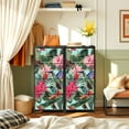 thumbnail image 6 of 4 Drawer Vertical Storage Dresser Tropical exotic flowers hummingbirds palm leaves jungle with Wood Top Fabric Pull Drawers, 6 of 8
