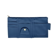 WNFJR New Car Sun Visor Organizer Storage Car Styling Visor Clip Sunglasses Card Pouch Multi-Pocket Car Interior Accessories Organizer Easy Installation Leather Car Seat Storage Bag