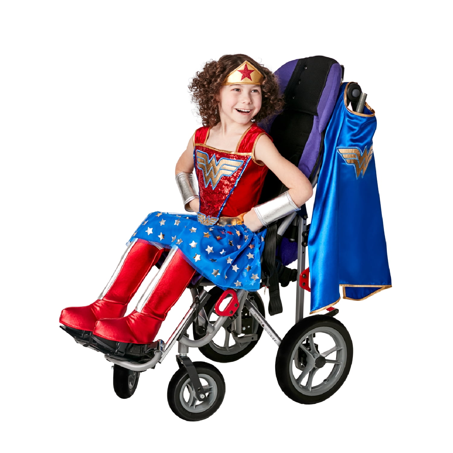 DC Wonder Women Adaptive Halloween Costume for Children, Girl's Size S (6/6x), by Rubies