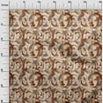 thumbnail image 3 of oneOone Velvet Light Brown Fabric Abstract Sewing Material Print Fabric By The Yard 58 Inch Wide, 3 of 4