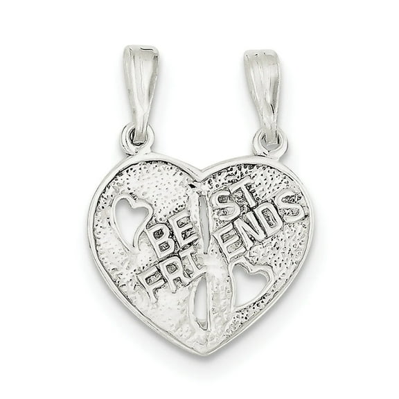 FJC Finejewelers Sterling Silver Best Friends Break Apart Heart Charm