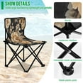 thumbnail image 4 of WOBOGO Brown and Beige Flowers Pattern Camping Chair Convenient Four Corner Backrest Folding Stool Can Hold Up to 220lbs, 4 of 8