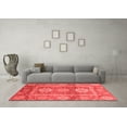 thumbnail image 3 of Ahgly Company Machine Washable Indoor Rectangle Abstract Red Modern Area Rugs, 7' x 10', 3 of 4