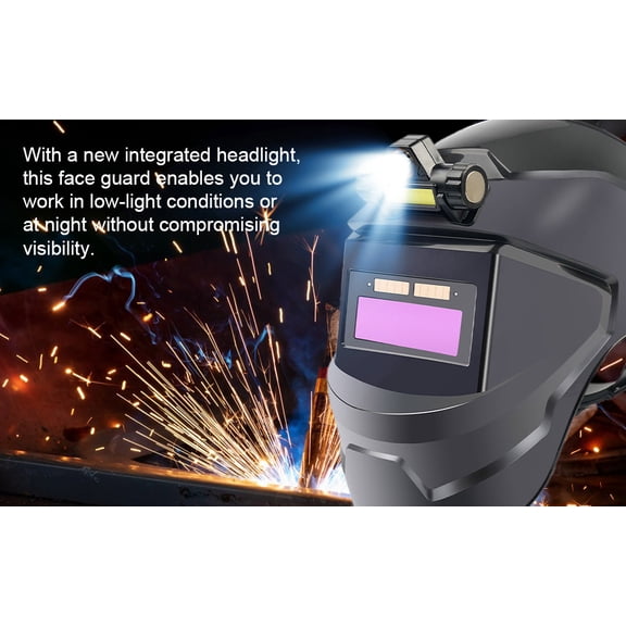 Yifeus Solar Powered Auto Darkening Welding Helmet, Large Viewing LCD Clear Welding Shield Grinding Hood Safety Gear