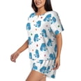 thumbnail image 2 of Qekee Cartoon Poodle Dog Women's Pajama Set Short Sleeve Sleepwear Summer Home Wear with Pockets Soft Short Sleeve Shirt - Cartoon Poodle Dog, 2 of 9