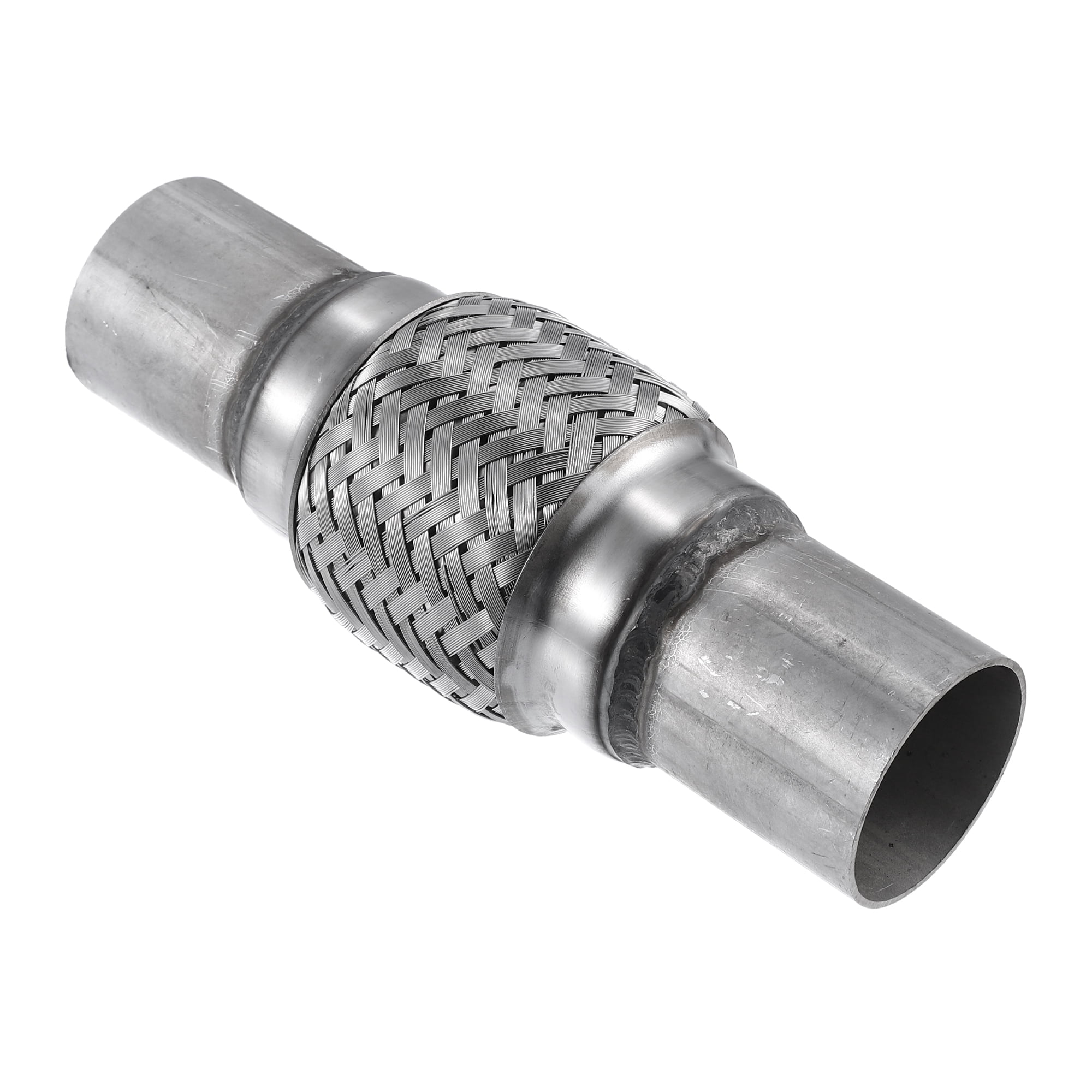 Unique Bargains Universal 1.85" x 2" W/ Ends 7.95" Long Exhaust Flex Pipe Stainless Steel Double Braid Exhaust Tube 1pcs