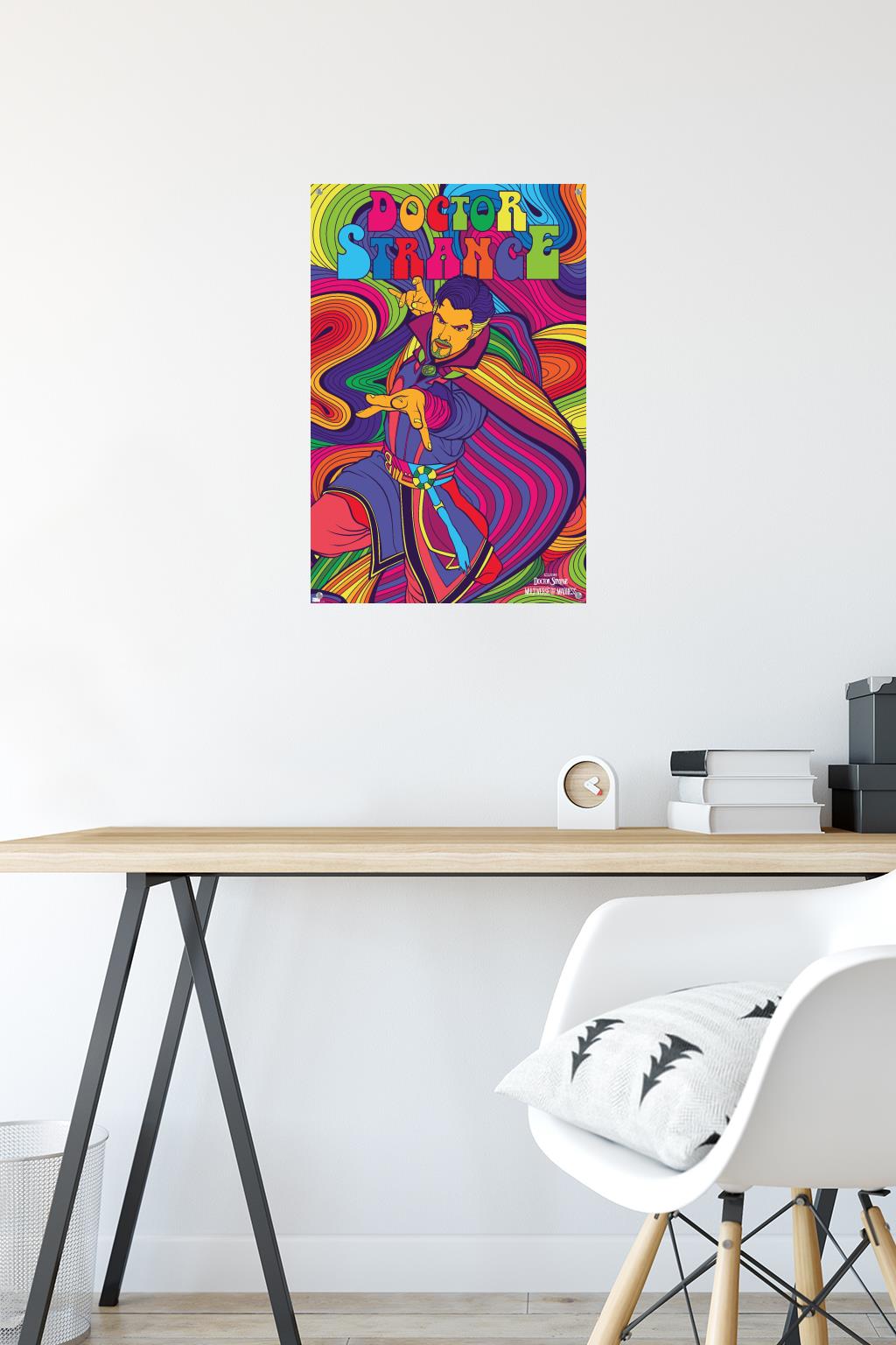 Marvel Doctor Strange in the Multiverse of Madness - Neon Wall Poster with Pushpins, 14.725" x 22.375"