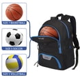 thumbnail image 5 of WOLT Basketball Bag Backpack - Ventilated Shoe & Ball Compartments, Best for Basketball Includes Tag (1 Pack, Zipperblue), 5 of 6
