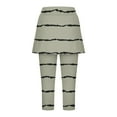 thumbnail image 6 of Feancey Tennis Skorts for Women Striped Yoga Skirts with Capri Leggings Gym Athletic Workout Skirted Legging Milk Silk Soft Golf Skirts Gray XL, 6 of 7